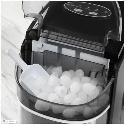 Portable ice maker with ice