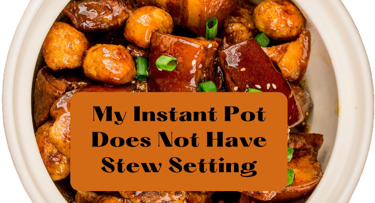 Instant Pot Does Not Have Stew Setting